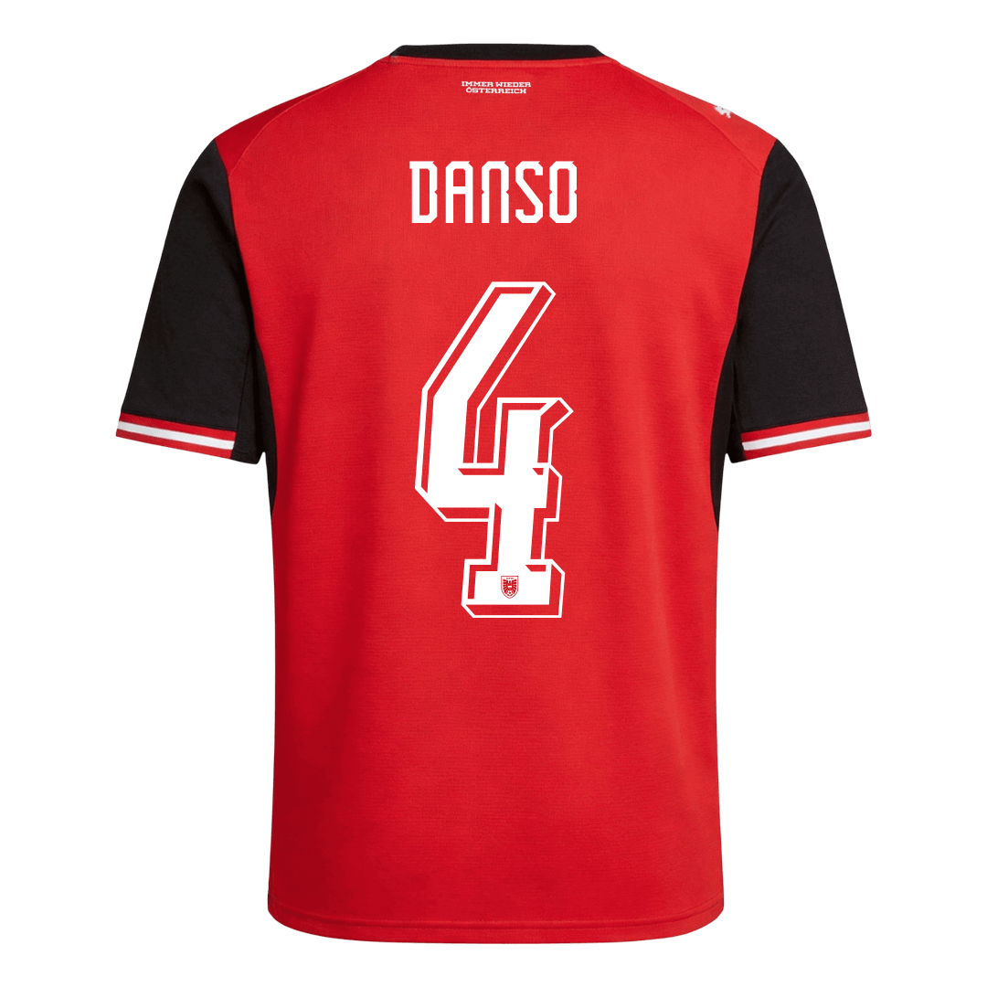 DANSO#4 Austria Camiseta de fútbol local Copa del Mundo 2026 Roja