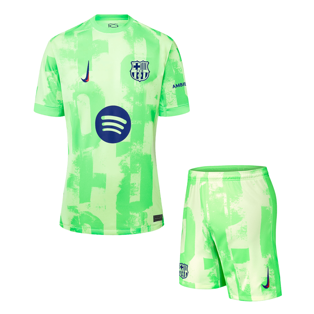 Gostujo?i komplet Barcelone (majica + kratke hla?e) 2024/25 - (logotip Spotify brez besedila)