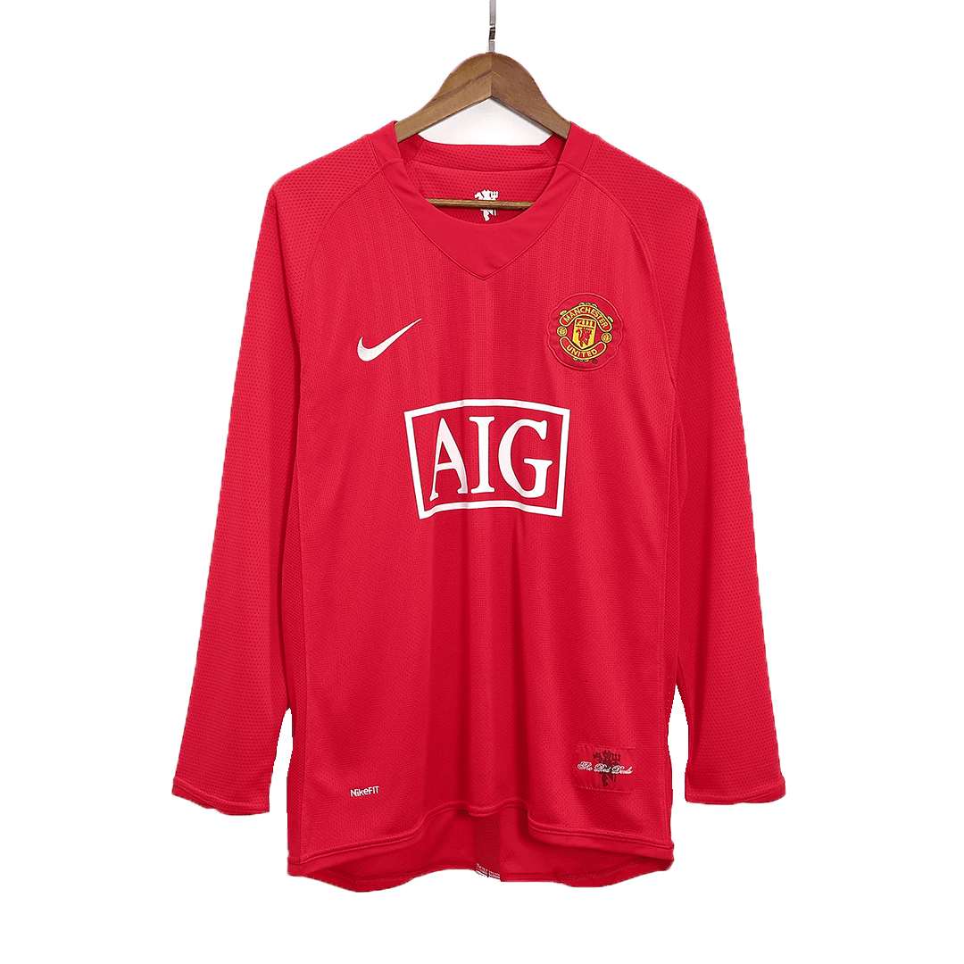 Retro dres SCHOLES #18 Manchester United Retro dres domači nogometni dres 2007/08