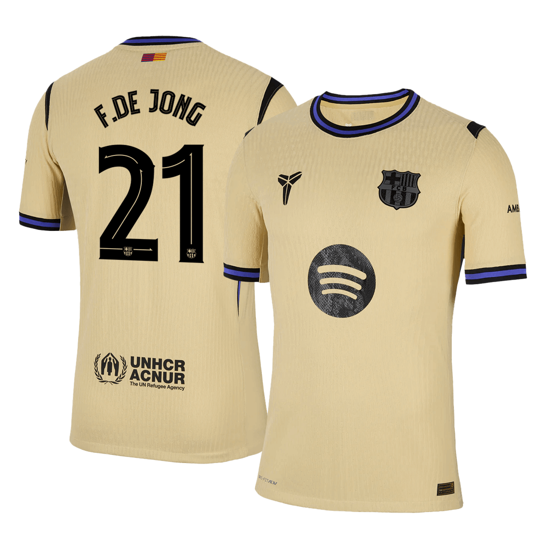 Avtenti?ni F.DE JONG #21 Barcelonin gostujo?i dres 2025/26 - UCL