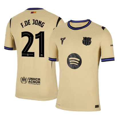 Avtenti?ni F.DE JONG #21 Barcelonin gostujo?i dres 2025/26 - UCL