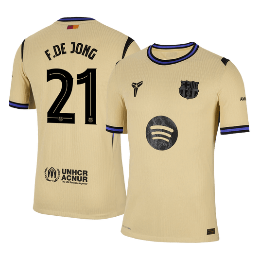 Avtenti?ni F.DE JONG #21 Barcelonin gostujo?i dres 2025/26 - UCL
