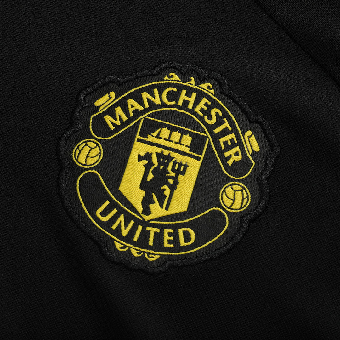 Manchester United otroški pulover z zadrgo do četrtine 2025/26, črn