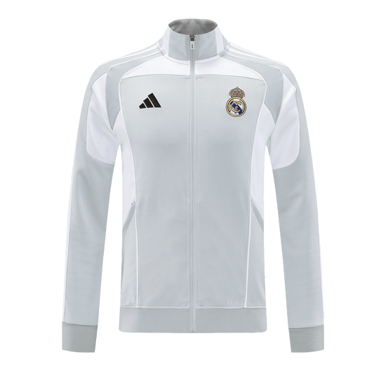 Men Real Madrid Gray Jacket Doma?i2025/26