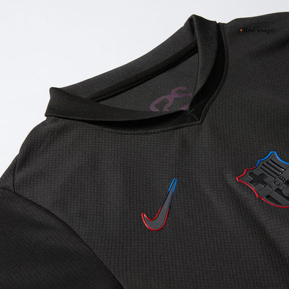 Kids Barcelona Custom Away Soccer Kits 2024/25 - Spotify Logo Without Text