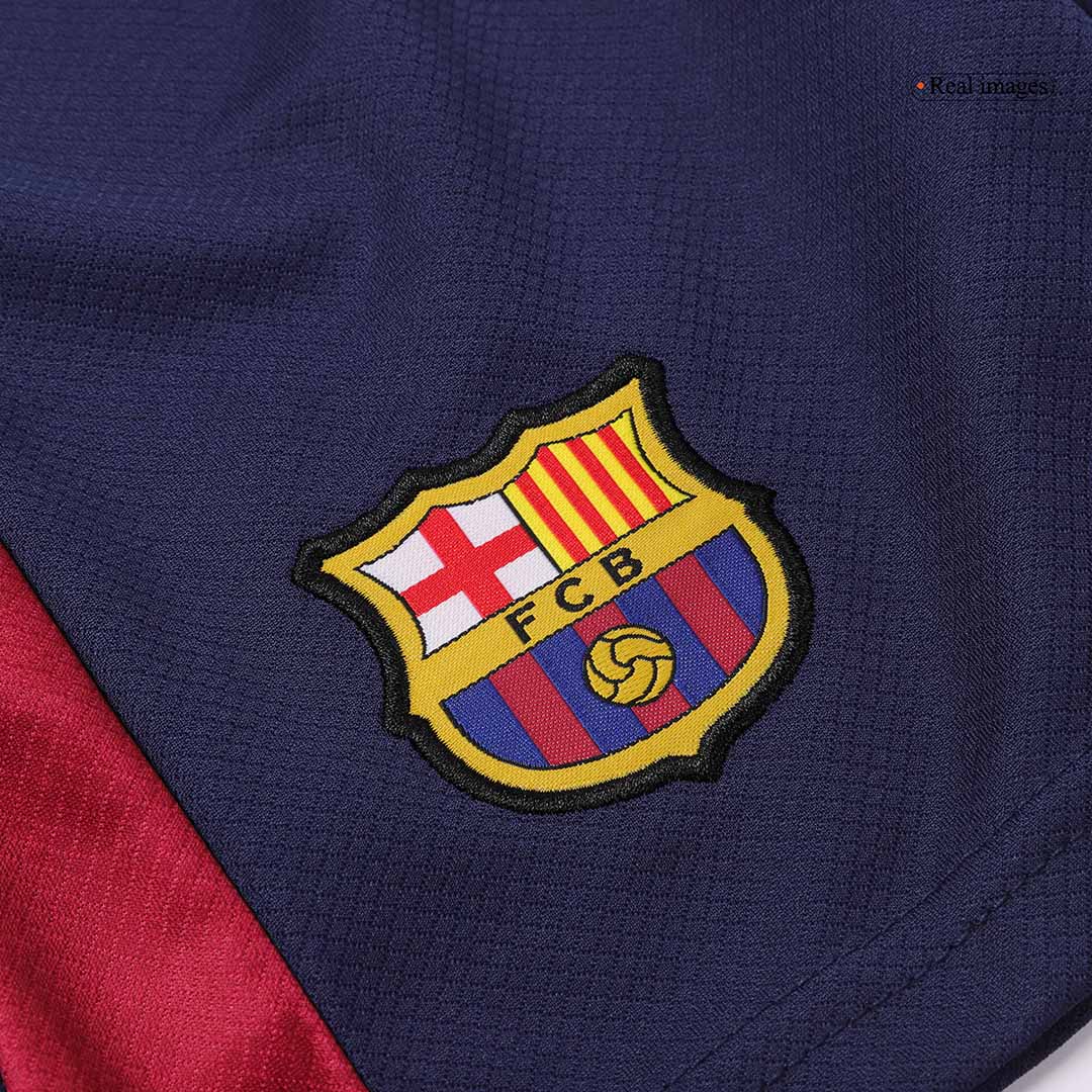 Gift-Kid's Barcelona Home Spotify Logo Without Text Soccer Jersey Kit(Shirt+Shorts) 2024/25