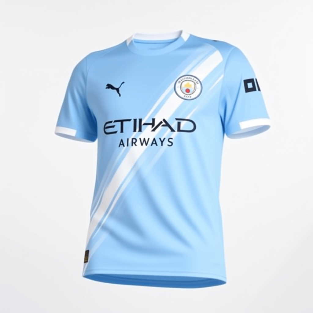Camiseta de fútbol de local del Manchester City 2025/26 azul