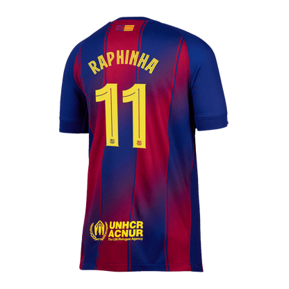 RAPHINHA #11 Barcelona doma?a nogometna majica 2025/26 rde?a in modra - UCL