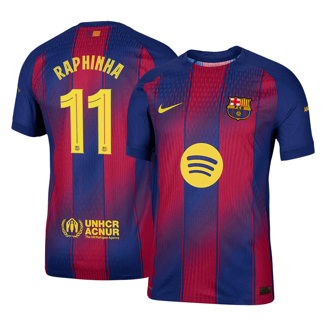 RAPHINHA #11 Barcelona domači avtentični nogometni dres 2025/26 - UCL