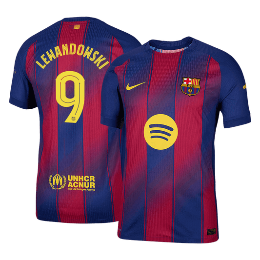 LEWANDOWSKI #9 Barcelona domači avtentični nogometni dres 2025/26 – UCL