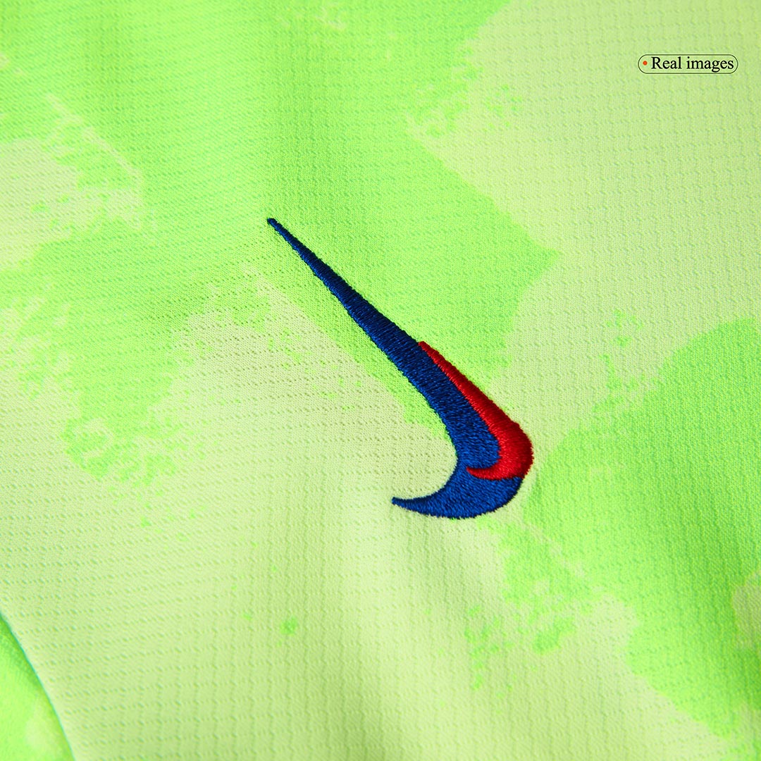 Barcelona 3rd Kids Away nogometna majica (majica, kratke hla?e in nogavice) 2024/25 zelena - UCL (logotip Spotify brez besedila)