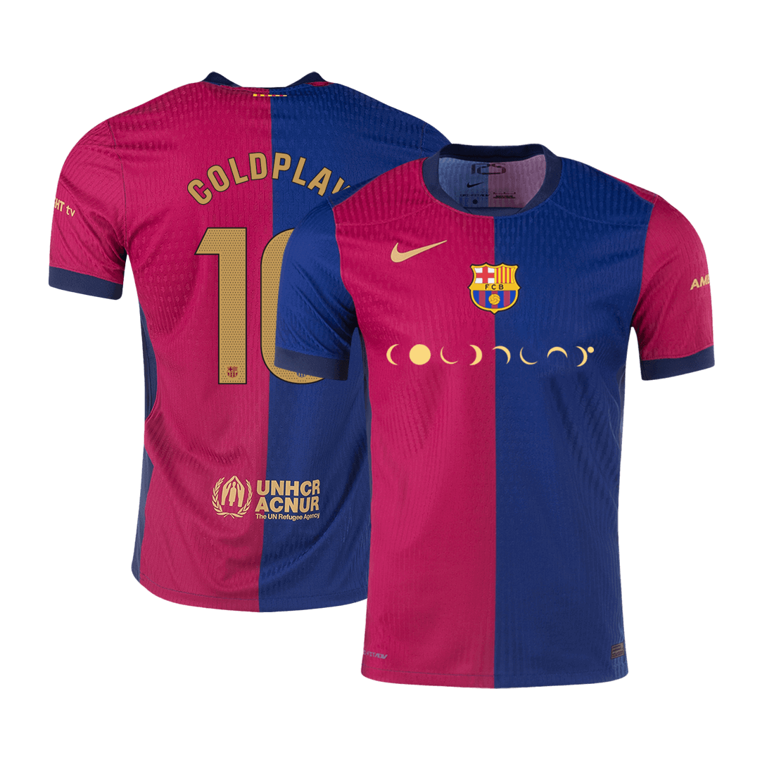 Camiseta de fútbol original del COLDPLAY #10 del Barcelona para la temporada 2024/25 - COLDPLAY