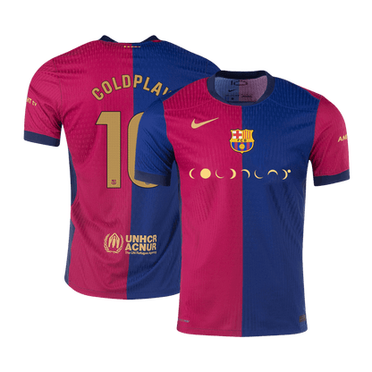 Camiseta de fútbol original del COLDPLAY #10 del Barcelona para la temporada 2024/25 - COLDPLAY