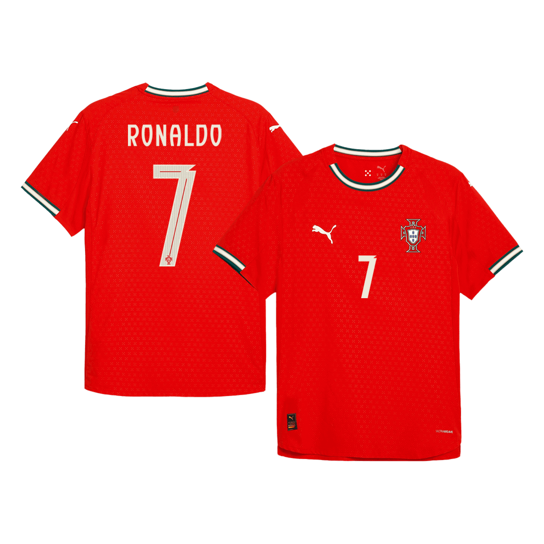 Originalni nogometni dres RONALDO #7 Portugalske reprezentance (domači) 2025 rdeč