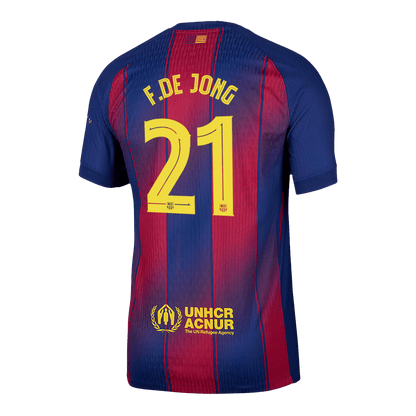 Autenti?na doma?a majica F.DE JONG #21 Barcelona 2025/26 - UCL