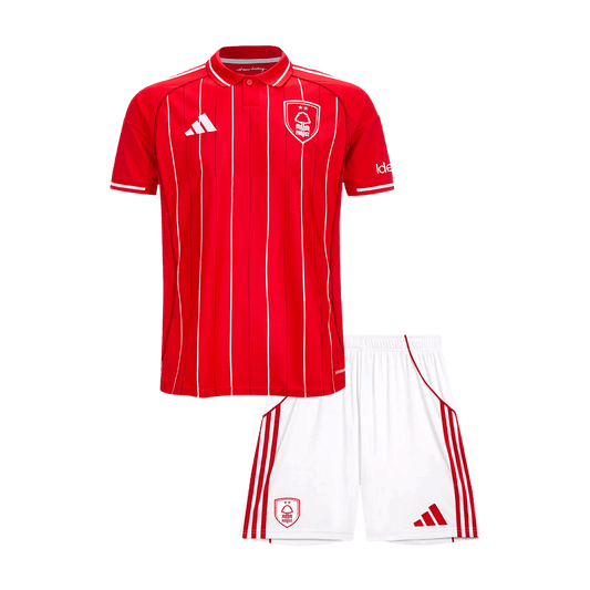 Equipación de fútbol de local para niños del Nottingham Forest 2025/26