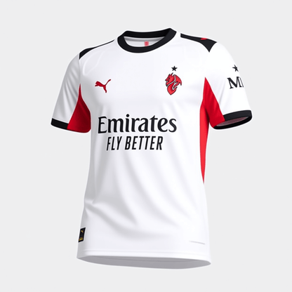 Camiseta de fútbol AC Milan Auténtica Visitante 2025/26 Blanca