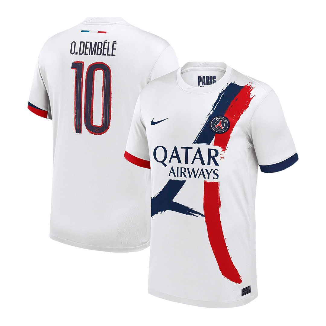 PSG O.DEMBÉLÉ #10 PSG nogometni dres v gosteh po meri 2024/25 - UCL