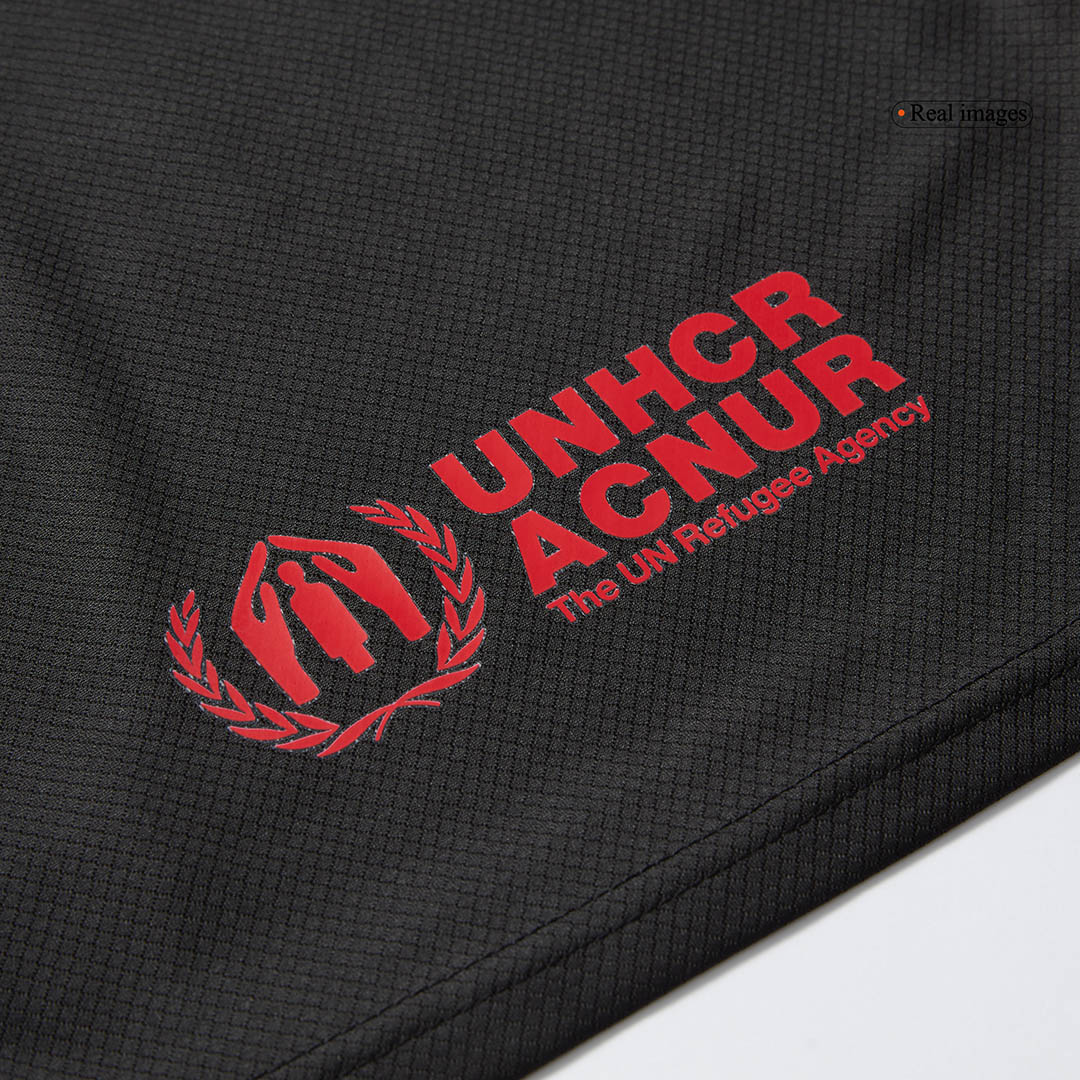 Barcelona 2024/25 Kids Away Nogometna majica (majica in kratke hla?e), ?rna - logotip Spotify brez besedila