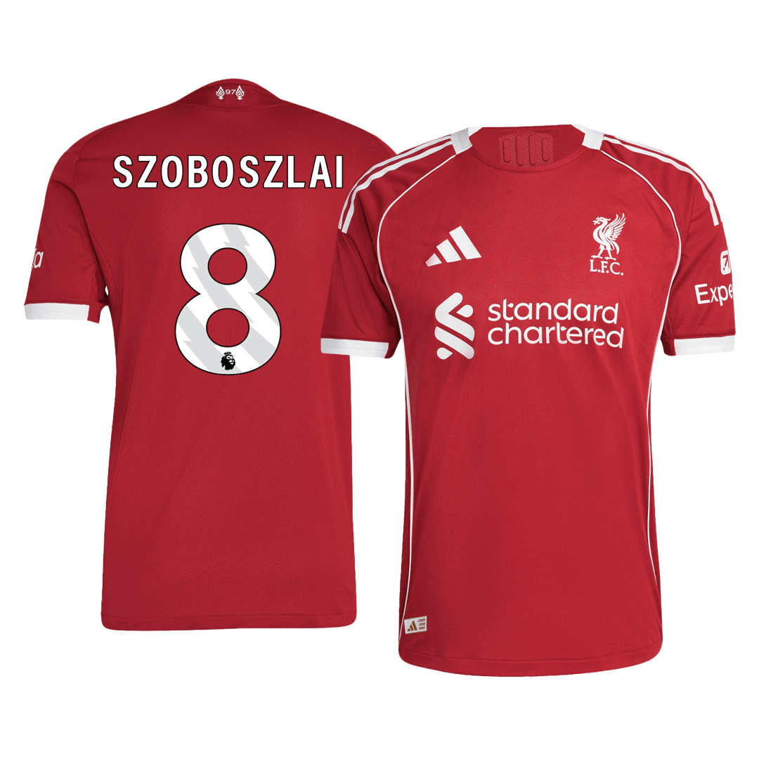 SZOBOSZLAI #8 Domači avtentični nogometni dres Liverpool 2025/26
