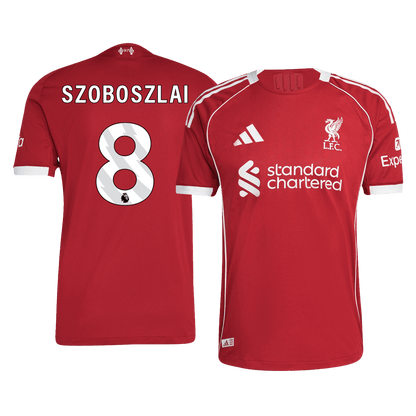 SZOBOSZLAI #8 Domači avtentični nogometni dres Liverpool 2025/26