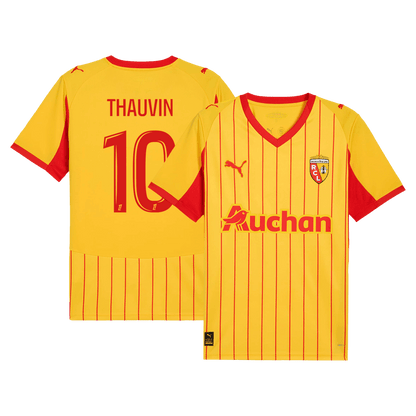 THAUVIN#10 RC Lens Home Soccer Jersey 25/26 Red&Yellow