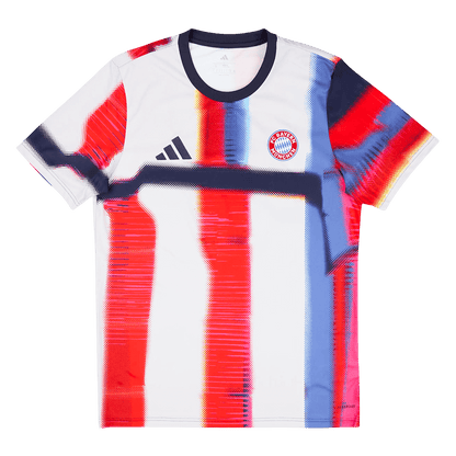 Camiseta de fútbol de calentamiento del Bayern de Múnich 2025/26 roja y blanca