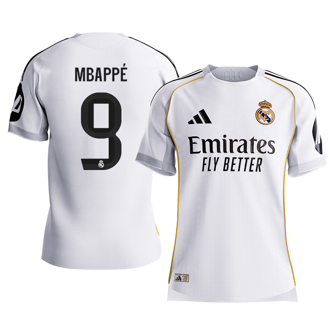 Real Madrid MBAPPÉ #9 Home Soccer Jersey Authentic 2025/26