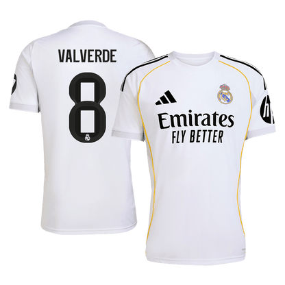 VALVERDE #8 Real Madrid Home Soccer Jersey 2025/26