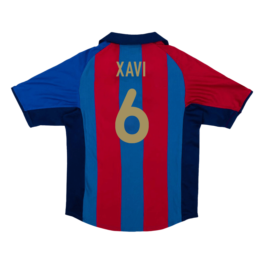 Retro dres XAVI #6 Barcelona Retro dres domača nogometna majica 2001/02