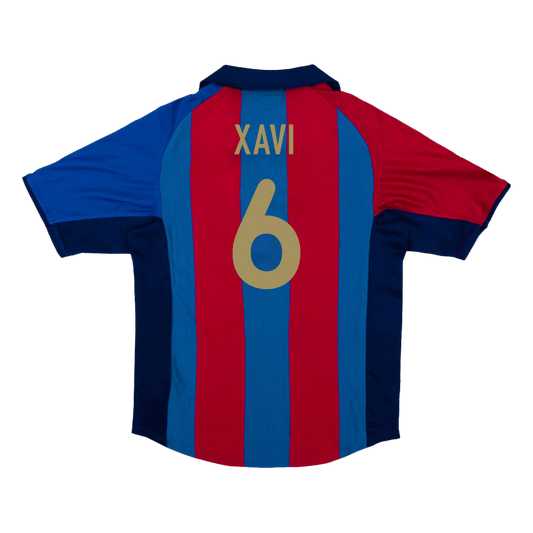 Retro Jersey XAVI #6 Barcelona Retro Jersey Home Soccer Shirt 2001/02