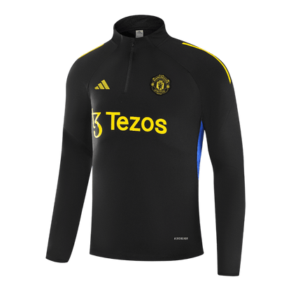 Manchester United 1/4 Zip Tracksuit 2025/26 Black