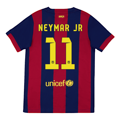 NEYMAR JR #11 Barcelona Retro Jersey Home Soccer Shirt 2014/15