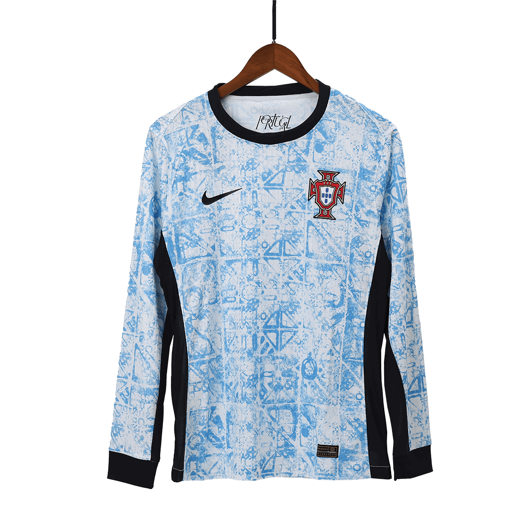 Camiseta de fútbol de manga larga auténtica de Portugal para la Eurocopa 2024