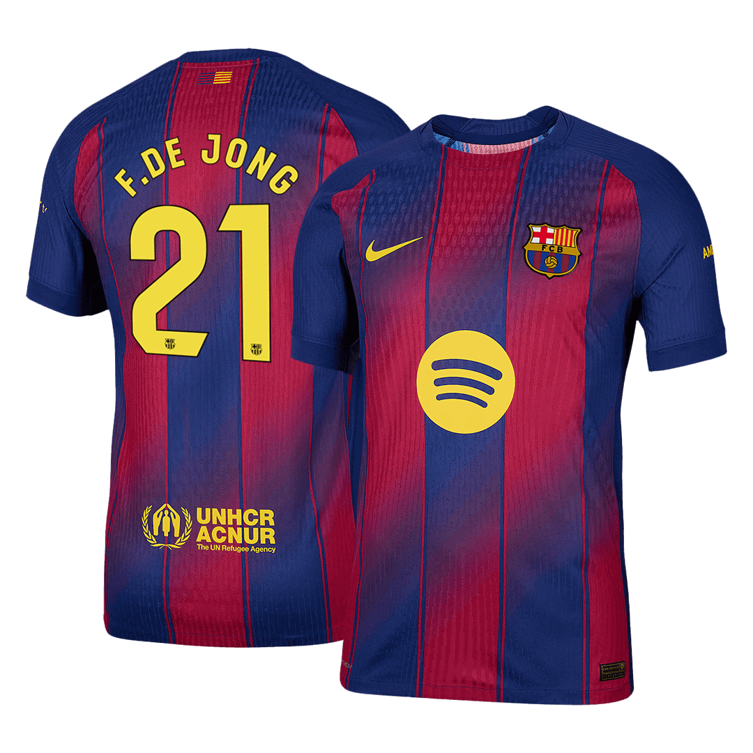 Avtenti?na doma?a majica F.DE JONG #21 Barcelona 2025/26