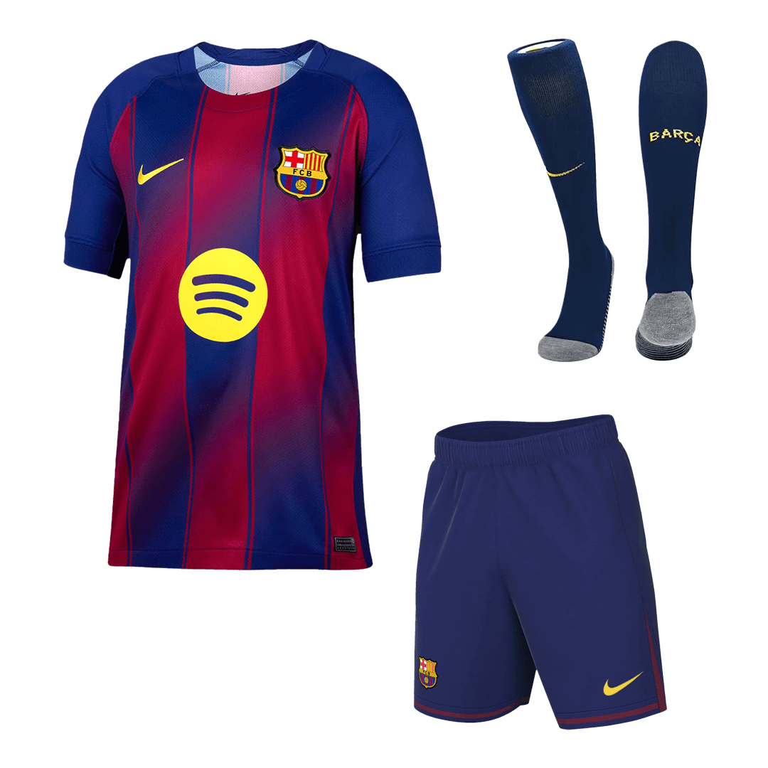 Equipación completa de la camiseta local del Barcelona 2025/26
