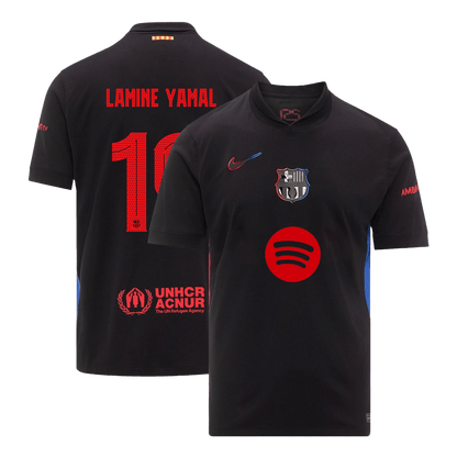 CAMISETA DE FÚTBOL LAMINE YAMAL #19 Barcelona Visitante 2024/25 - UCL (Logo de Spotify sin texto)