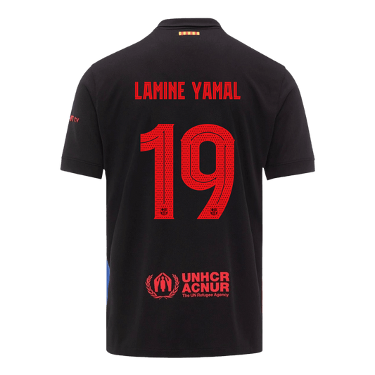 Barcelona LAMINE YAMAL #19 mo?ka nogometna majica za goste 2024/25 - UCL