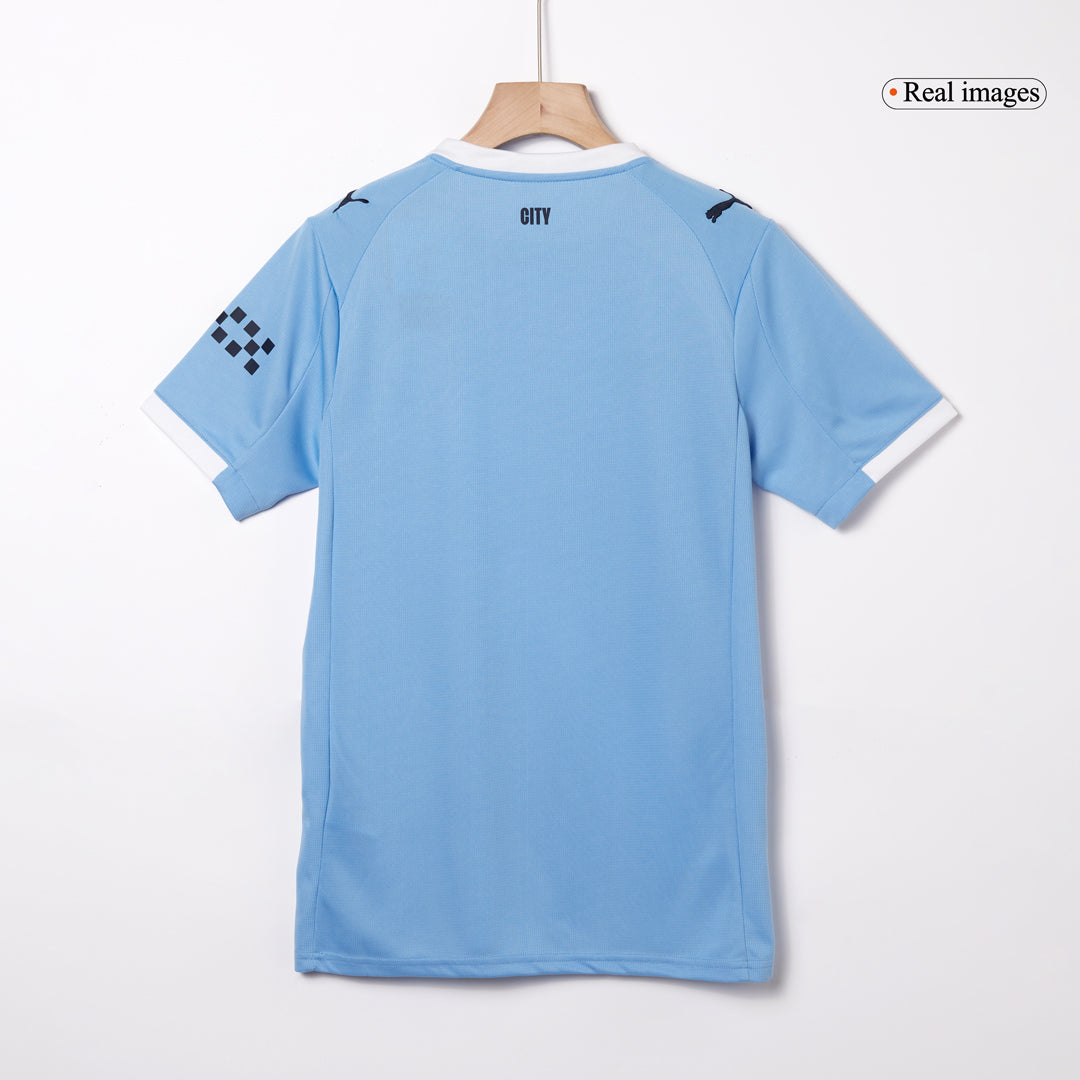 RODRIGO #16 Manchester City Home Soccer Jersey 2025/26 Blue