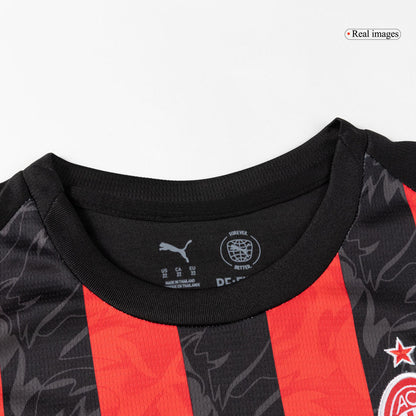 Domači nogometni dresi AC Milan za otroke, celoten komplet 2025/26