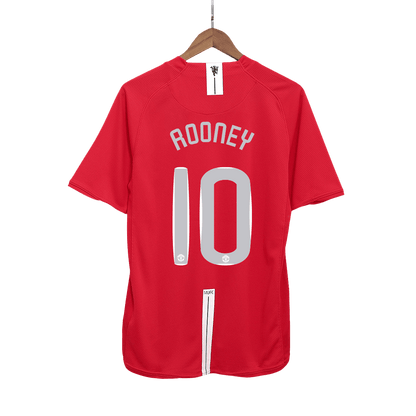 Retro Jersey ROONEY #10 Manchester United Retro Jersey Home Soccer Shirt 2007/08 - UCL Final