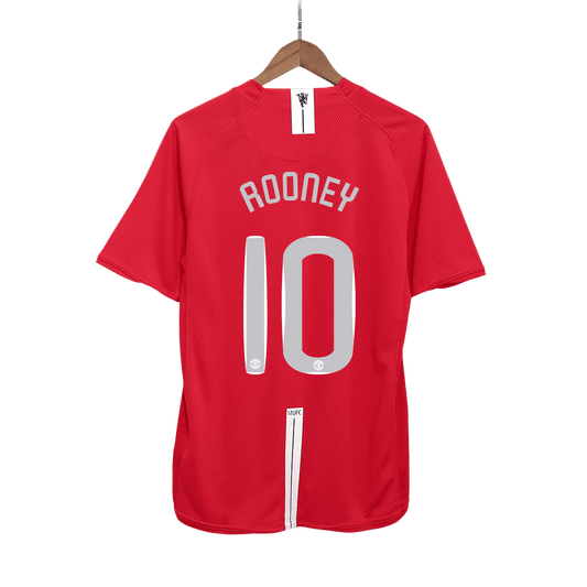 Camiseta Retro ROONEY #10 Manchester United Camiseta Retro de Local Fútbol 2007/08 - Final UCL
