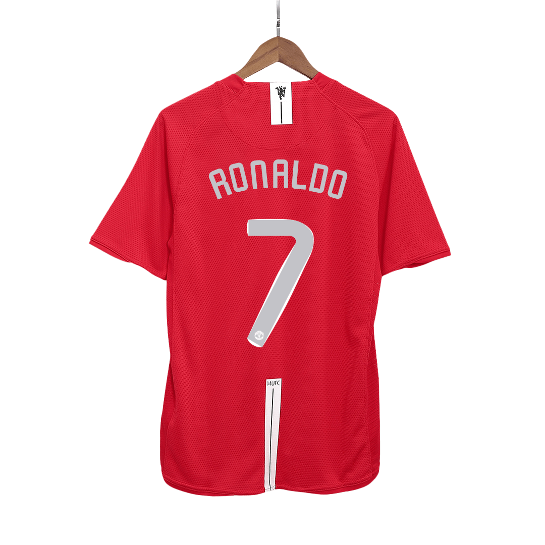Camiseta de Fútbol Retro Manchester United RONALDO #7 Local 2007/08 - Final UCL