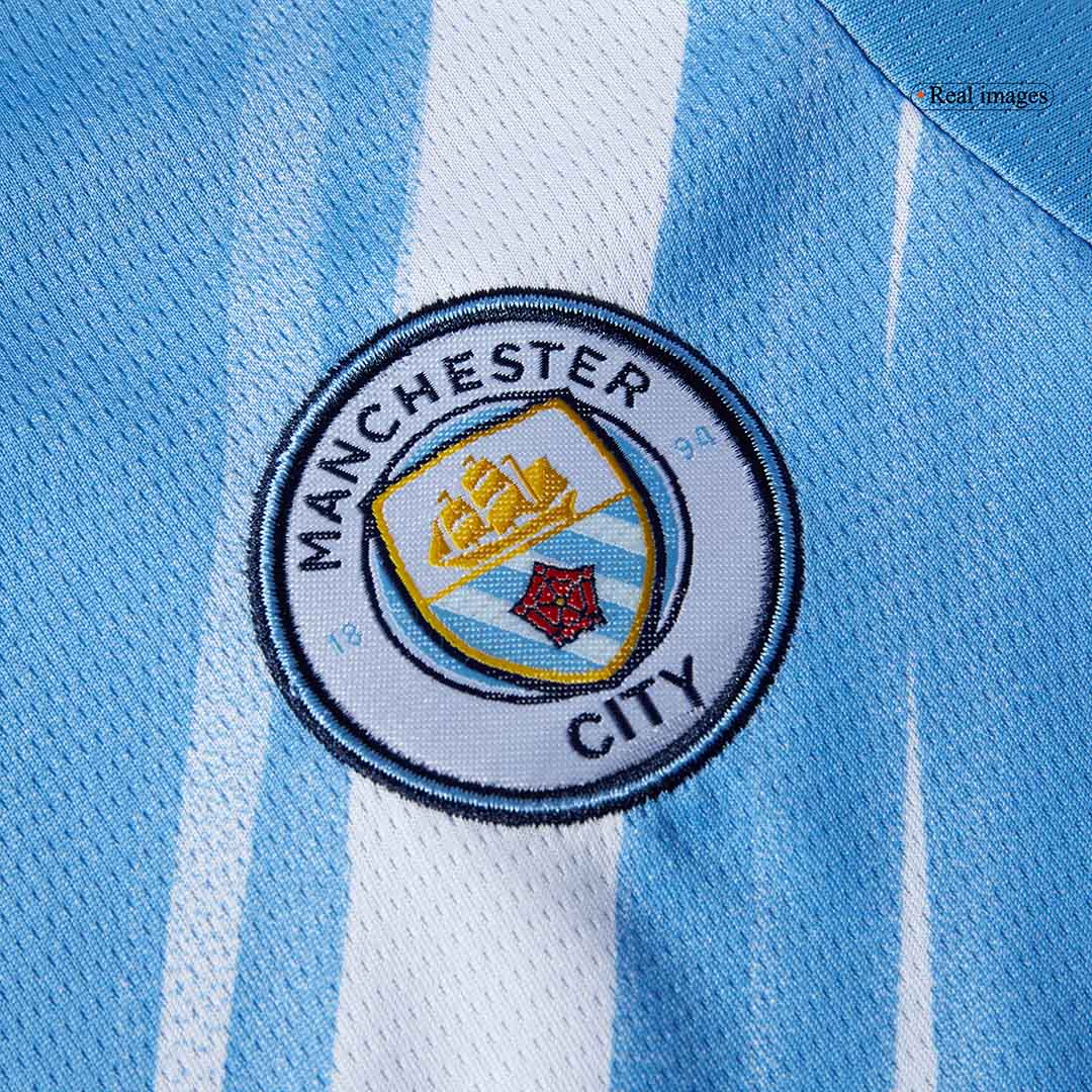 Equipación completa de fútbol para niños Manchester City, primera equipación 2025/26