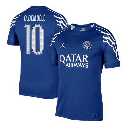Camiseta de fútbol personalizada O.DEMBÉLÉ #10 del PSG, cuarta equipación, temporada 2024/25 - UCL