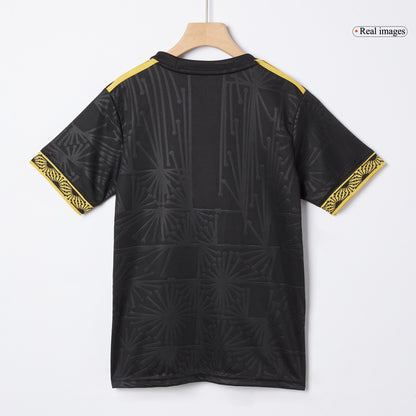 Kid's Mexico Third Away Soccer Jersey Kit(Jersey+Shorts) 2025 Black - Gold Cup