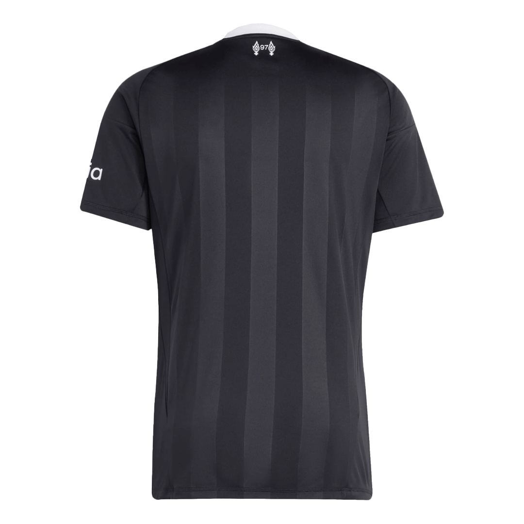 Camiseta de portero de fútbol del Liverpool 2025/26 Negra
