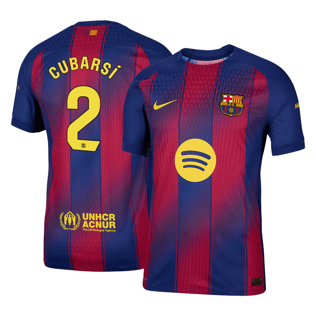 CUBARS¨ª#2 Authentic Barcelona Doma?a nogometna majica 2025/26 Rde?a in modra