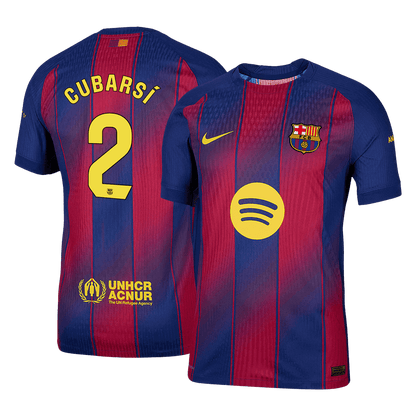 CUBARS¨ª#2 Authentic Barcelona Doma?a nogometna majica 2025/26 Rde?a in modra