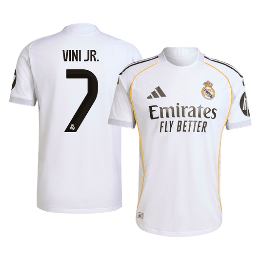 Camiseta de fútbol auténtica VINI JR. #7 del Real Madrid, primera equipación 2025/26